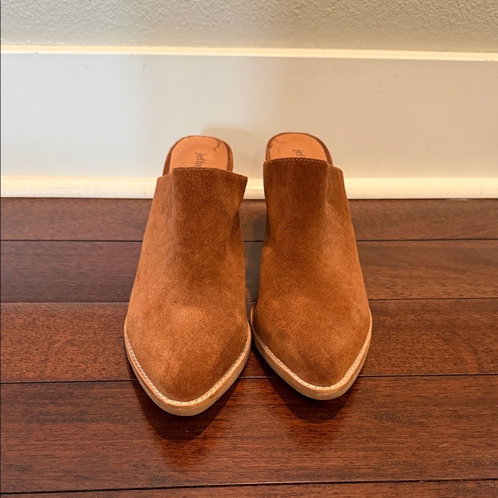 Jeffrey Campbell Brown Suede Mules